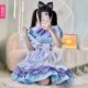 Pastel Purple & Blue Maid Sweet Lolita Dress 4pc Set (UN111)